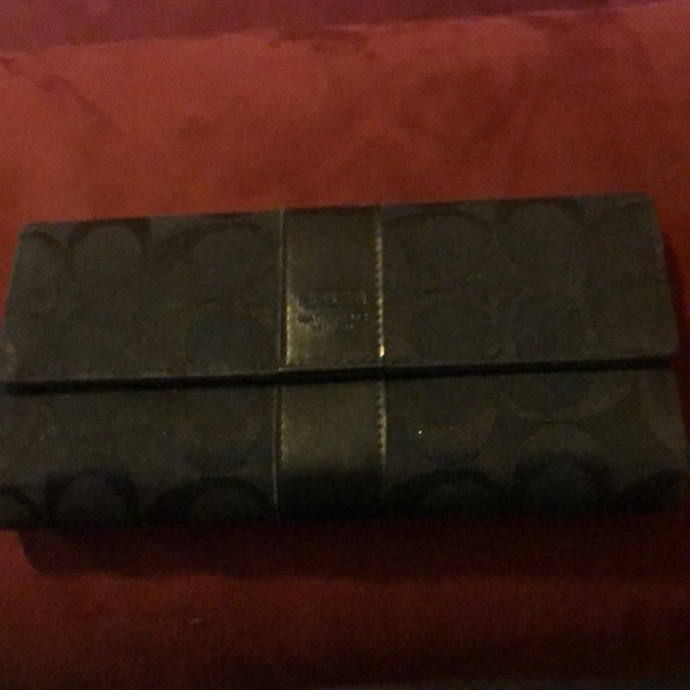 Coach Signature Black Wallet